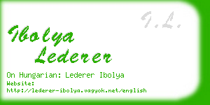 ibolya lederer business card
